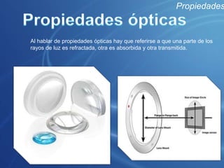 PropiedadesCorrosiónEl vidrio tiene como característica muy importante la resistencia a la corrosión; en el medio ambiente son muy resistentes y no desisten ante el desgaste.