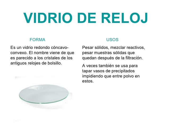 Vidrio de reloj.andrés