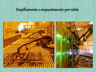 Empilhamento e empacotamento por robôs
 