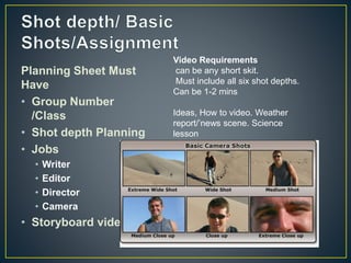 Examples of Video shots and composition | PPTX