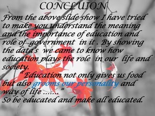 Education And Role Of Government