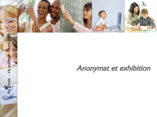 Anonymat et exhibition 