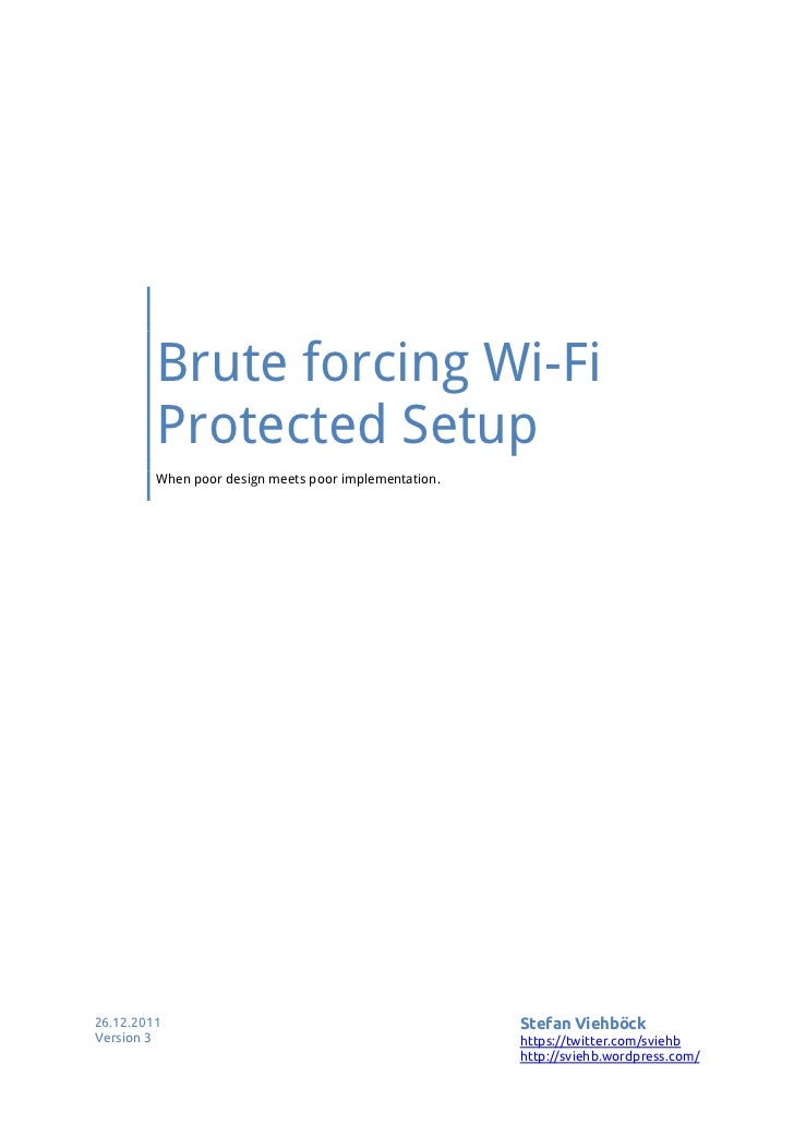 wifi protected setup