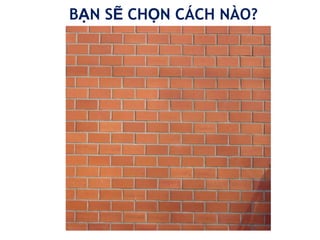 BẠN SẼ CHỌN CÁCH NÀO?
 
