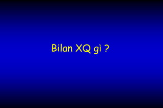 Bilan XQ gì ?
 