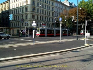 Dos bondinhos, que percorrem toda a cidade..... 