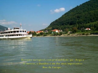 Bastante navegável, com profundidade que chega a 12 metros, o Danúbio é um dos mais importantes Rios da Europa... 