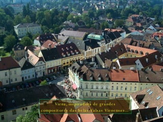 Viena, inspiradora de grandes compositores das belas Valsas Vienenses...  