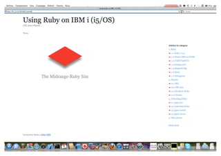Using Ruby on IBM i (i5/OS)