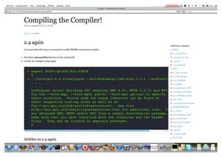 Compiling the Compiler