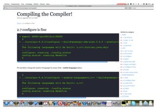 Compiling the Compiler