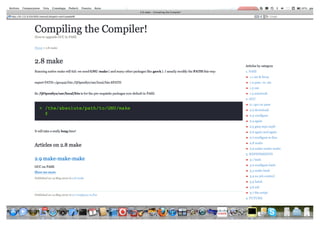 Compiling the Compiler