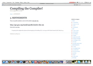 Compiling the Compiler