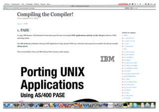 Compiling the Compiler