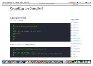 Compiling the Compiler