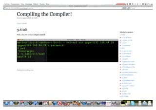 Compiling the Compiler