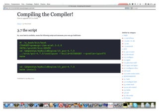 Compiling the Compiler