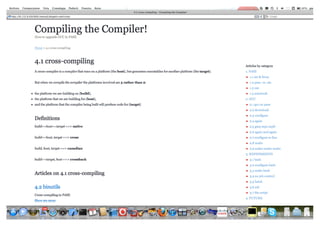 Compiling the Compiler