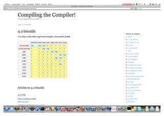 Compiling the Compiler