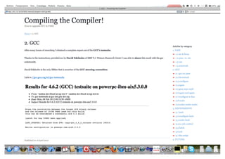 Compiling the Compiler