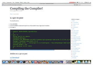 Compiling the Compiler