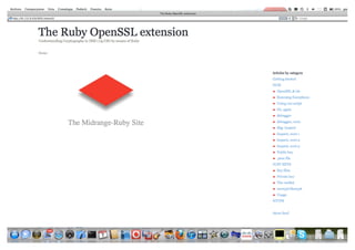 The Ruby OpenSSL extension