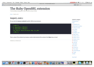 The Ruby OpenSSL extension