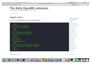 The Ruby OpenSSL extension