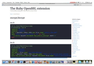 The Ruby OpenSSL extension