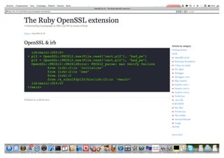 The Ruby OpenSSL extension
