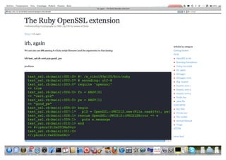 The Ruby OpenSSL extension