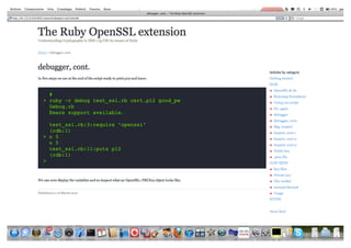 The Ruby OpenSSL extension
