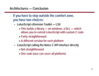Lotus Script Code Vienna buchan calling the notes c-api from lotus_script | PDF