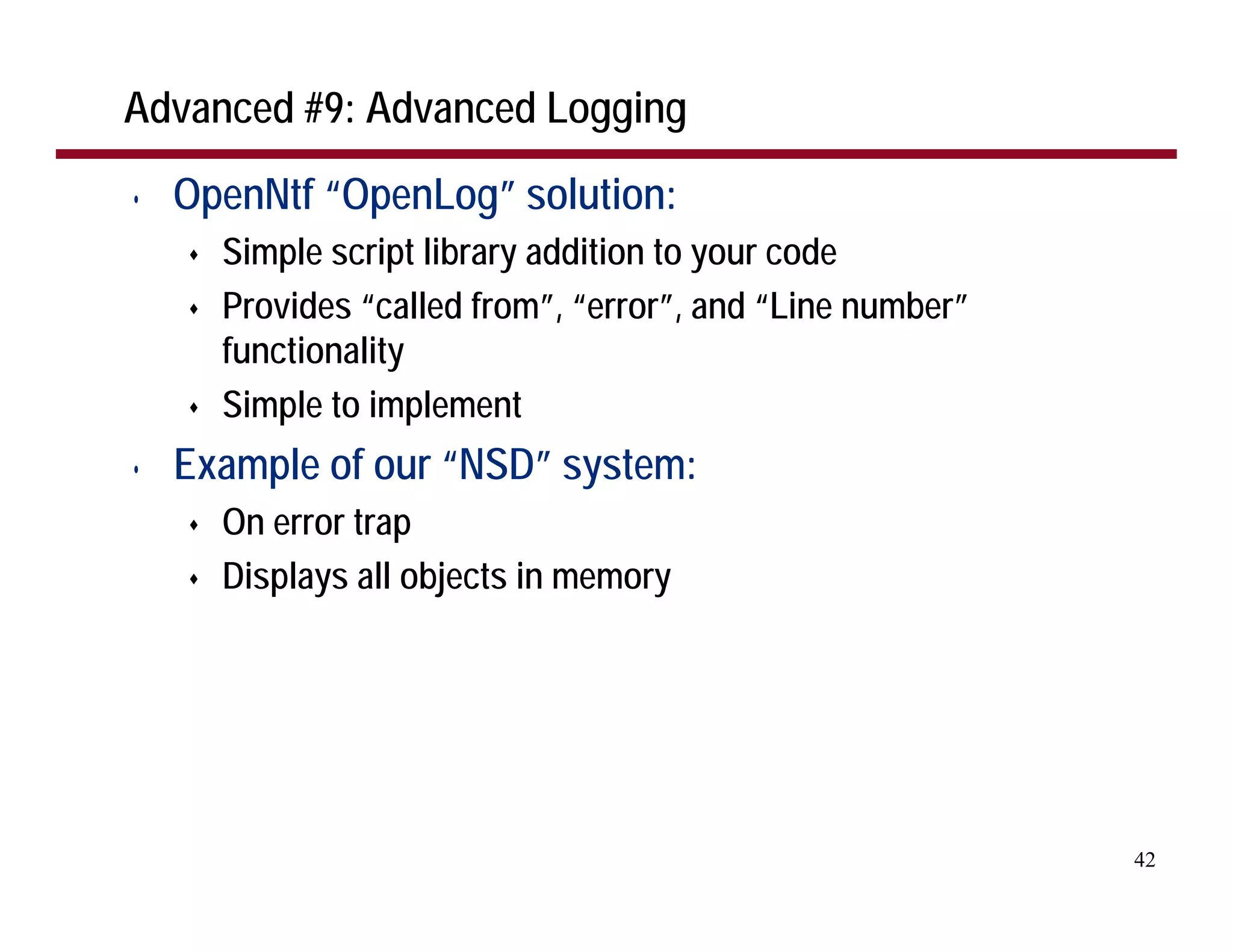 The Top 30 LotusScript Development Tips