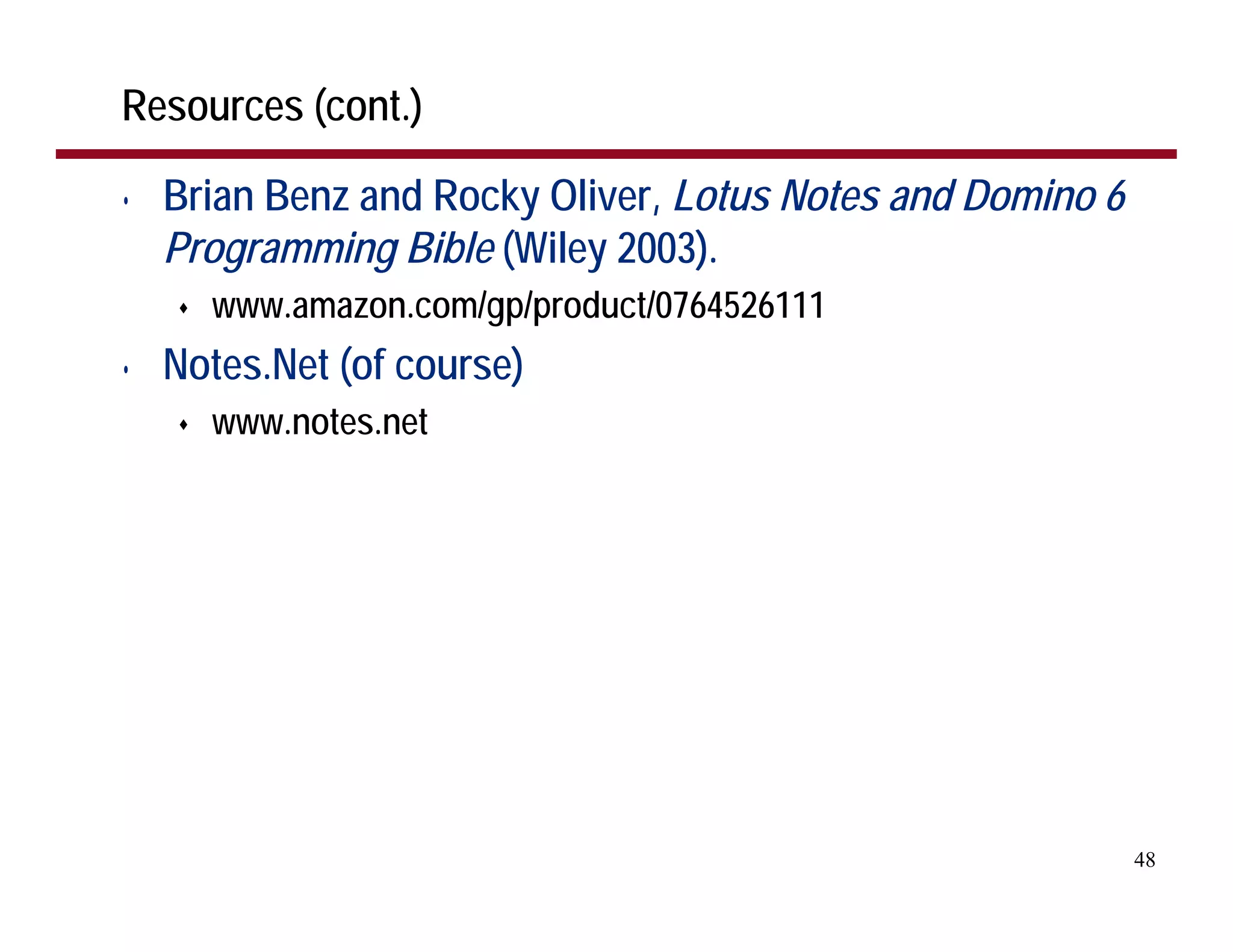 The Top 30 LotusScript Development Tips