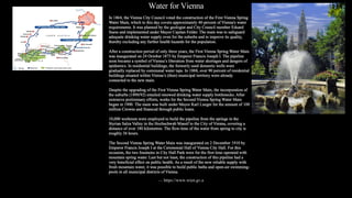 Water for Vienna
— https://www.wien.gv.a
 