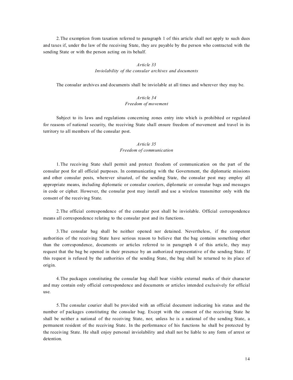 Vienna convention on consular relations