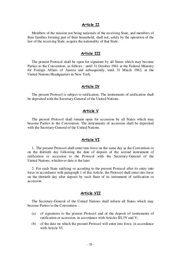 vienna convention on diplomatic relations on elections vienna convention on diplomatic relations on elections