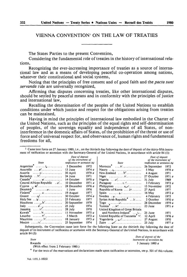 Vienna convention on law of treaties