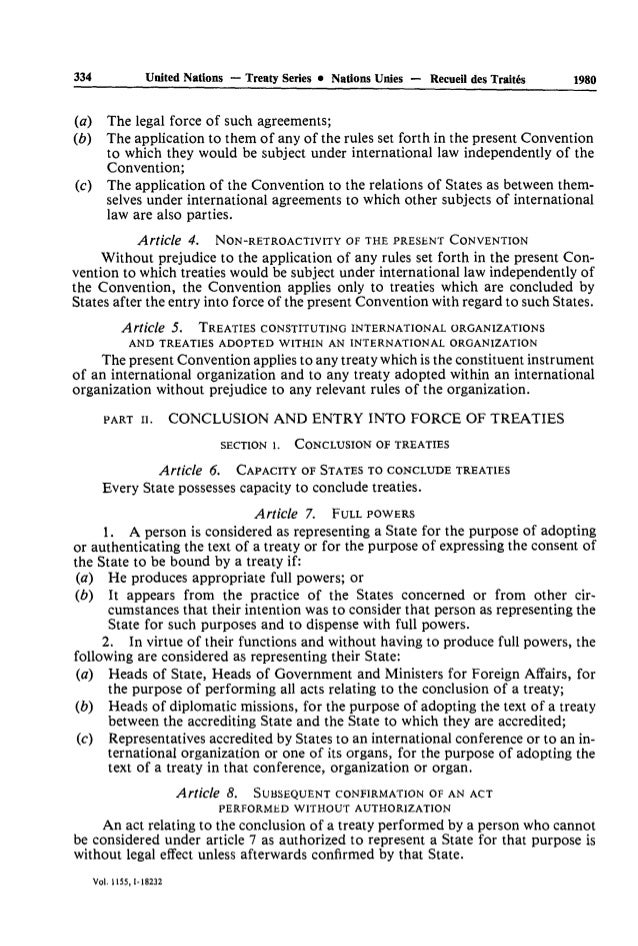 Vienna convention on law of treaties