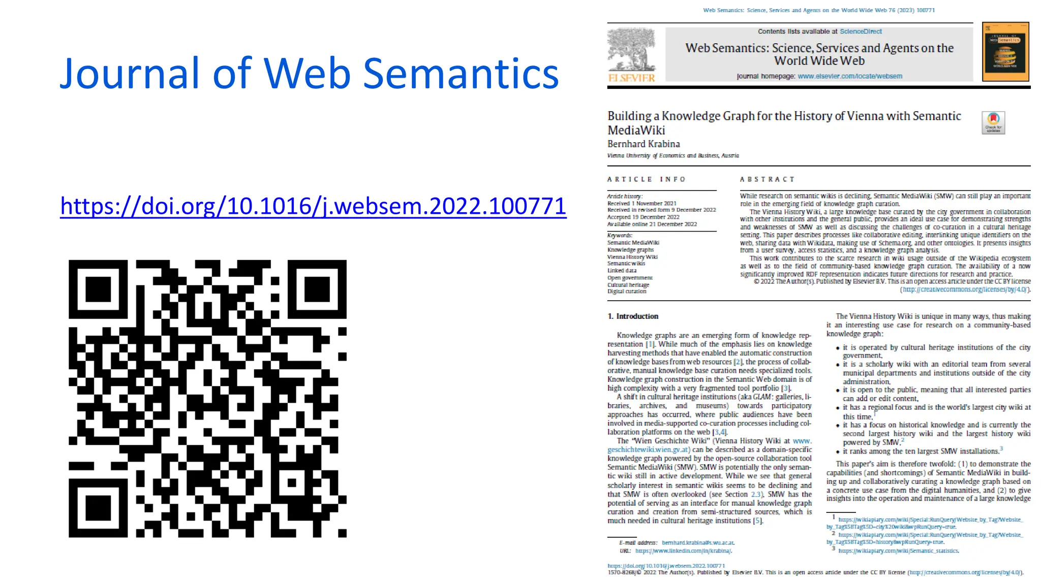Journal of Web Semantics
https://doi.org/10.1016/j.websem.2022.100771
 