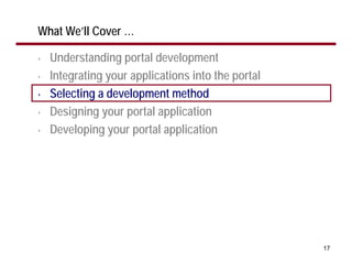 Designing WebSphere Portal Applications