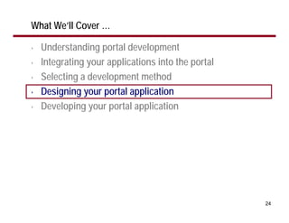 Designing WebSphere Portal Applications