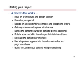 Designing WebSphere Portal Applications