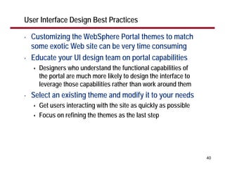 Designing WebSphere Portal Applications