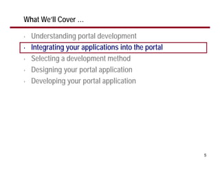 Designing WebSphere Portal Applications