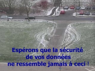 Espérons que la sécurité  de vos données ne ressemble jamais à ceci  ! 