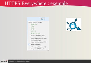 nAcademy Le 23 septembre 2015 Neuros -
HTTPS Everywhere : exemple
 
