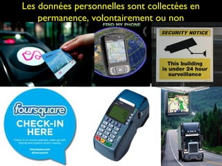 Les données personnelles sont collectées en
    permanence, volontairement ou non




                                       19
 