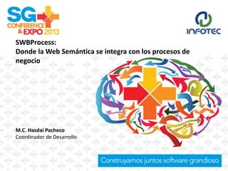 SWBProcess:
Donde la Web Semántica se integra con los procesos de
negocio
M.C. Hasdai Pacheco
Coordinador de Desarrollo
 